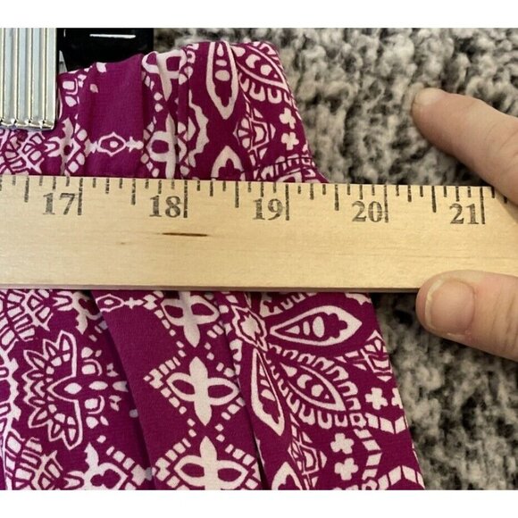 Attitudes Renee 2XP Purple Tropical Floral Petite Wide‎ Leg Pants Travel Resort - Picture 3 of 9